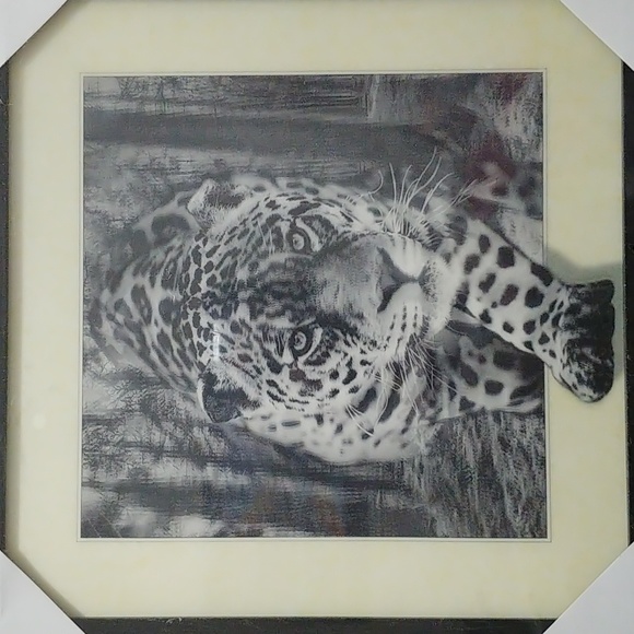 Framed 3D picture - Leopard in the jungle - Picture 2 of 2